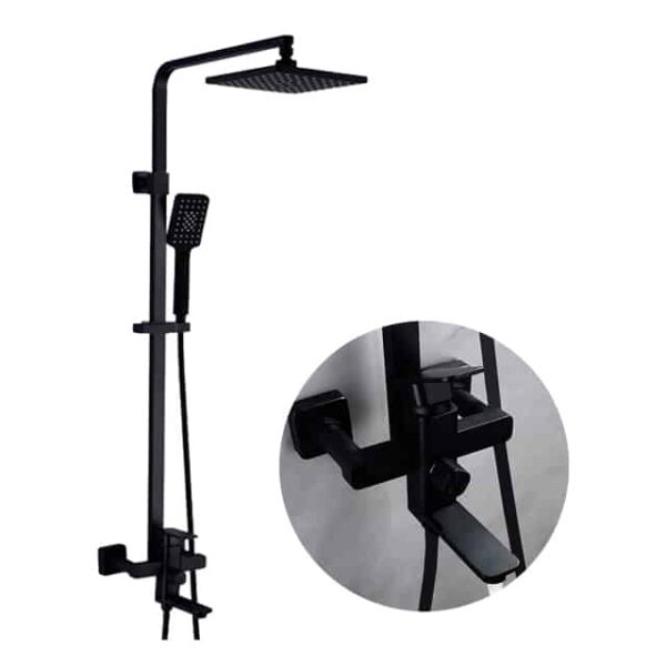 ZAFFIRO PRS-1507.22BK RAIN SHOWER SET – BLACK