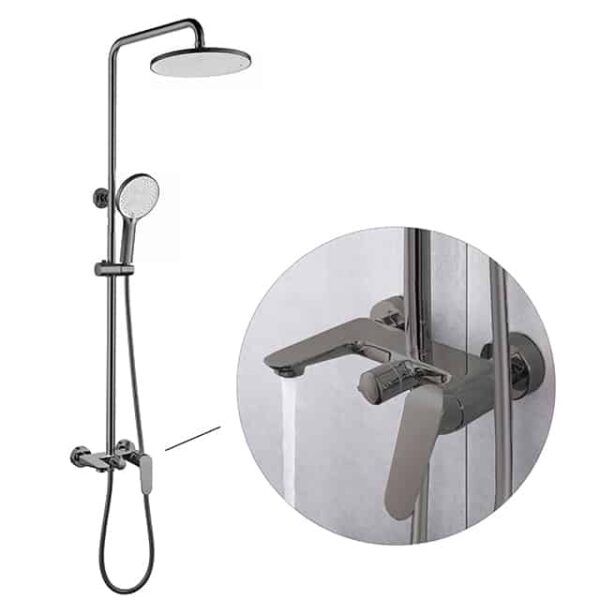 ZAFFIRO 3407.88GM RAIN SHOWER SET - GUN METAL