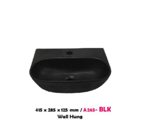 BARON A265-BLK WALL MOUNT BASIN (BLACK)