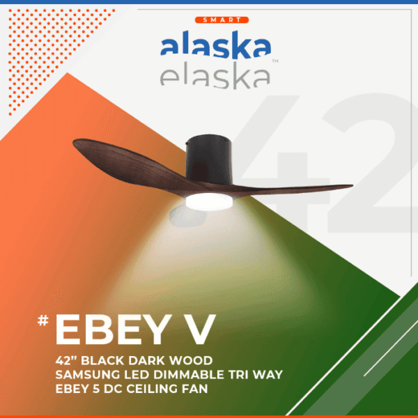 ALASKA BEY V 42 DC CEILING FAN WITH LED 3-TONE (SMART)
