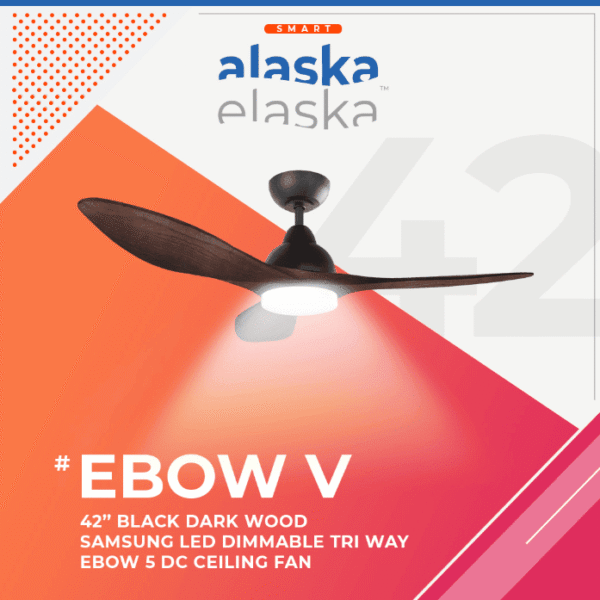 ALASKA BOW V 42 DC CEILING FAN WITH LED 3-TONE (SMART)