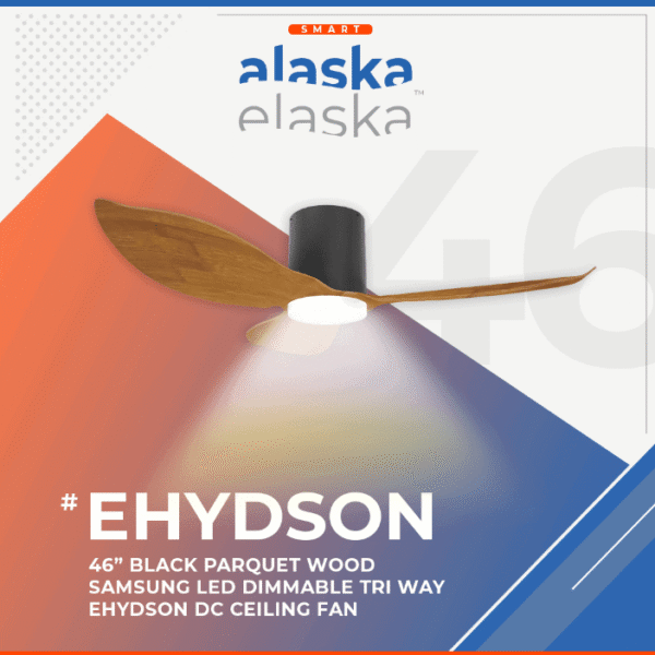 ALASKA EHYDSON 46″ DC CEILING FAN + SAMSUNG 20W LED DIM TRI WAY MEMORY FUNCTION (SMART)
