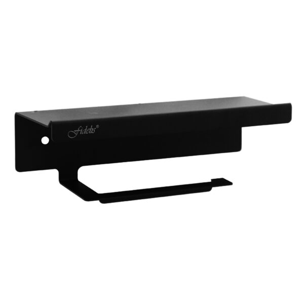 FIDELIS FAC-BK835013 TOILET PAPER HOLDER c/w COVER - BLACK