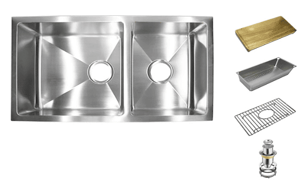 FIDELIS FSD-21032 DOUBLE BOWL (762MM) UNDER MOUNT SINK R19