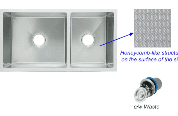 FIDELIS FSD-22325HC (850mm) HONEYCOMB NANO SS SINK