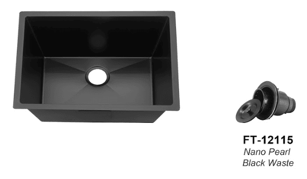 FIDELIS FSD-22332 (600mm) NANO BLACK SS SINK