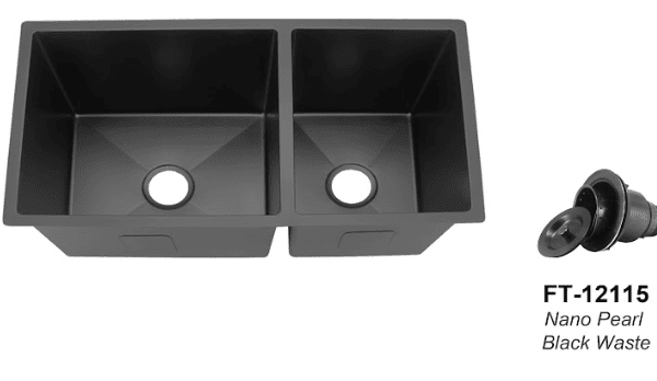 FIDELIS FSD-22335 (850mm) NANO BLACK SS SINK