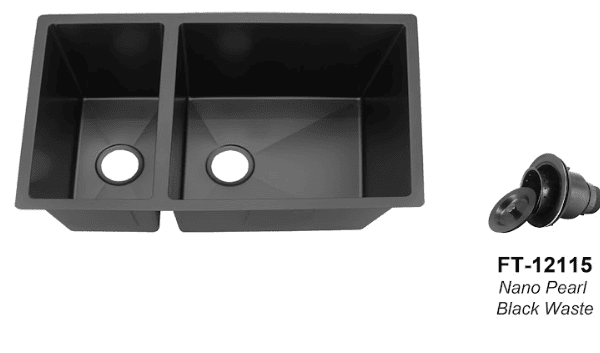 FIDELIS FSD-22336 (760mm) NANO BLACK SS SINK