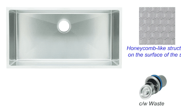 FIDELIS FSD-22626HC (860mm)  HONEYCOMB NANO SS SINK