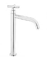 FIDELIS FT-110-8H TALL BASIN TAP (EXTENDED ROUND BODY/SPOUT CROSS ROD HANDLE)