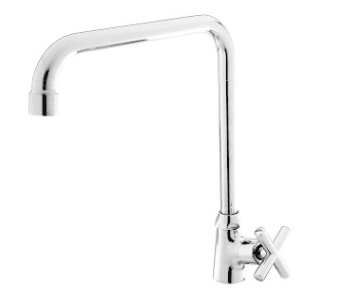 FIDELIS FT-129-8L "L" SPOUT CROSS ROD HANDLE KITCHEN SINK TAP - CHROME