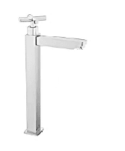 FIDELIS FT-133-8H TALL BASIN TAP (EXTENDED SQUARE BODY/SPOUT CROSS ROD HANDLE)