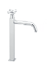 FIDELIS FT-134-8H TALL BASIN TAP (EXTENDED SQUARE BODY/SPOUT CROSS ROD HANDLE)