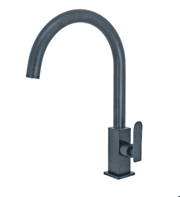 FIDELIS FT-139-4G-BK "G" SPOUT FLAT HANDLE KITCHEN SINK TAP - MATT BLACK