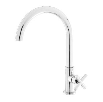 FIDELIS FT-150-8 "G" SPOUT CROSS ROD HANDLE KITCHEN SINK TAP - CHROME