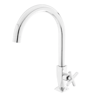 FIDELIS FT-169-8G "G" SPOUT CROSS ROD HANDLE KITCHEN SINK TAP - CHROME