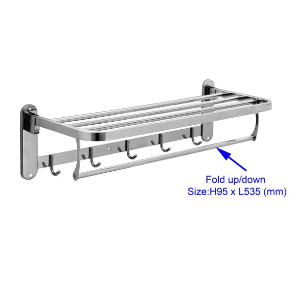 FIDELIS FT-5973 TOWEL RACK – CHROME (600mm)