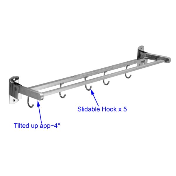 FIDELIS FT-5981 DOUBLE TOWEL BAR (560mm) – CHROME