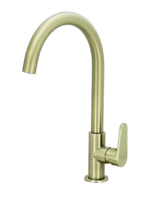 FIDELIS FT-66B5C-HBG "G" SPOUT KITCHEN SINK TAP - BRUSHED GOLD
