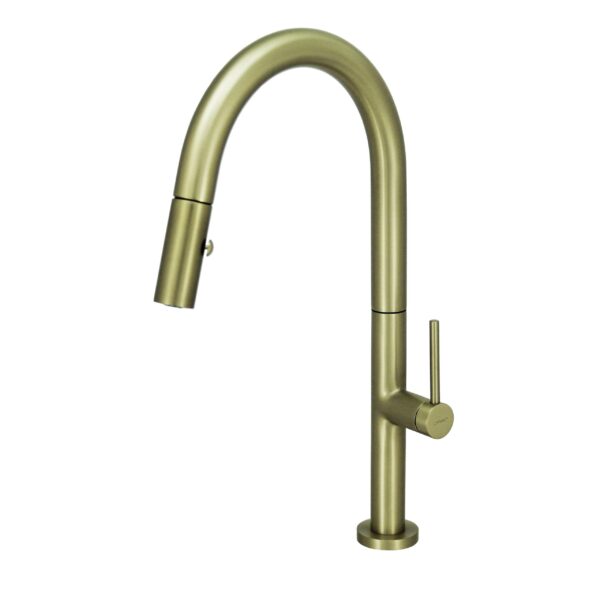 FIDELIS FT-67B5-HBG PULL-OUT DUAL FUNCTION WASH HEAD KITCHEN SINK MIXER TAP – BRUSHED GOLD