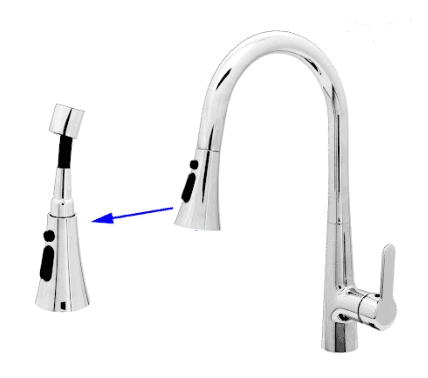 FIDELIS FT-67C5 PULL-OUT DUAL FUNCTION WASH HEAD KITCHEN SINK MIXER TAP - CHROME