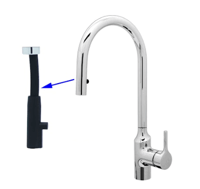 FIDELIS FT-67E5 PULL-OUT DUAL FUNCTION WASH HEAD SINK MIXER TAP - CHROME