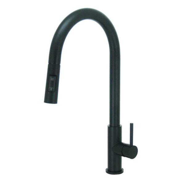 FIDELIS FT-67B5-BK PULL-OUT DUAL FUNCTION WASH HEAD KITCHEN SINK MIXER TAP – MATT BLACK