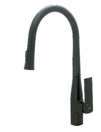 FIDELIS FT-7185A-BK PULL-OUT KITCHEN SINK MIXER TAP - BLACK