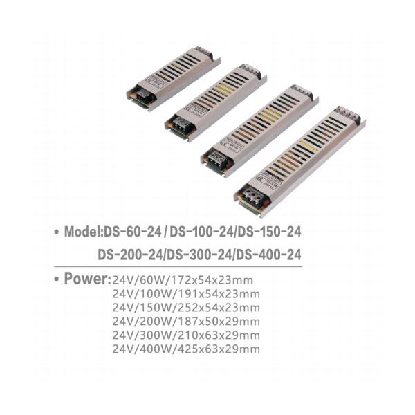 SKL-LUCE DS-60-24 / DS-100-24 / DS-150-24 / DS-200-24 / DS-300-24 / DS-400-24 LED STRIP DRIVER