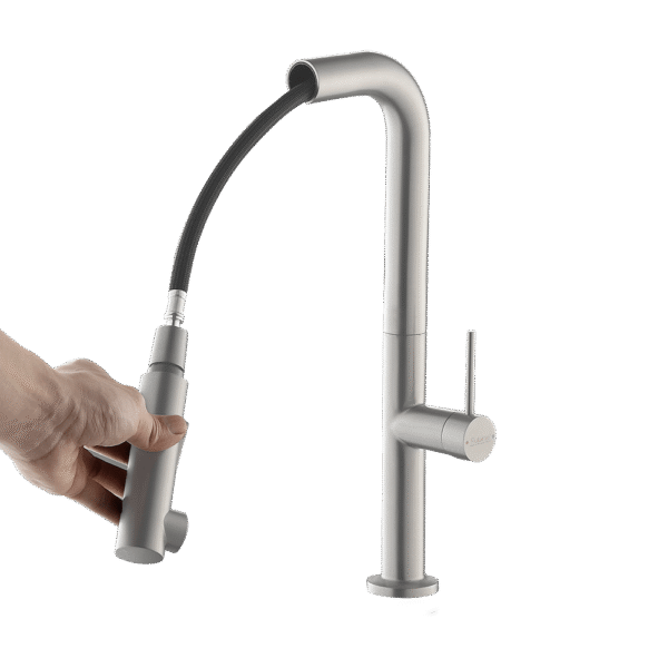 RUBINE INOX 7744PS SS PULL-OUT SINK MIXER