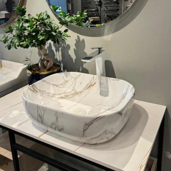 AALTO K397G94A COUNTER TOP WASH BASIN - GLOSSY MARBLE WHITE