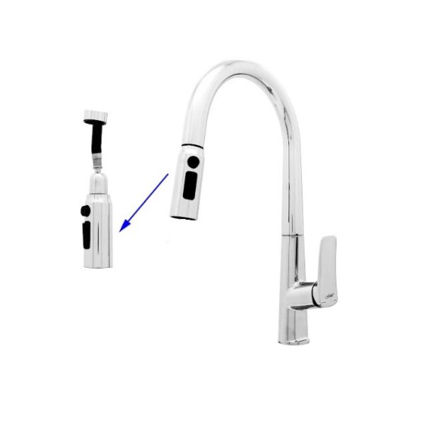 FIDELIS FT-8185 PULL-OUT KITCHEN SINK MIXER TAP - CHROME