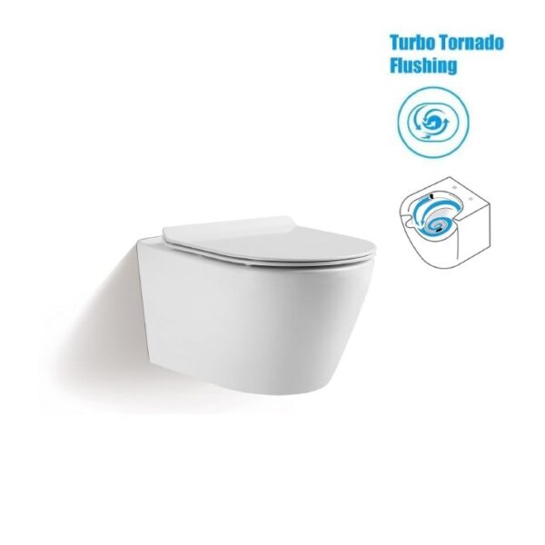 MAGNUM WC-M907 WALL HUNG WATER CLOSET + UREA SEAT COVER (TORNADO)