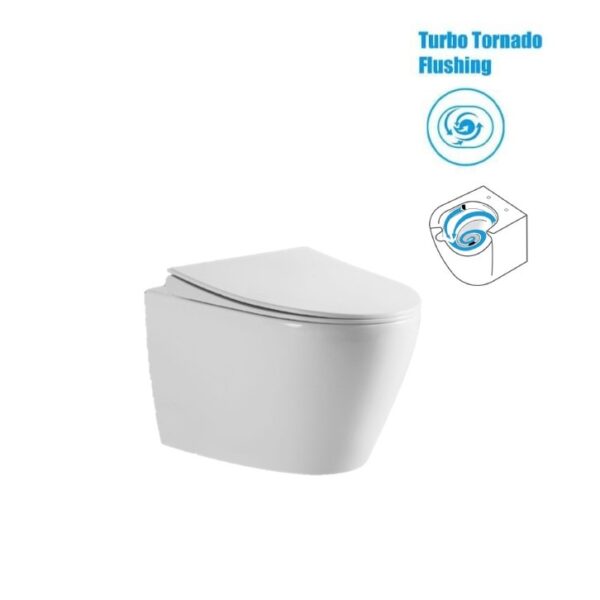 MAGNUM WC-M908 WALL HUNG WATER CLOSET + UREA SEAT COVER (TORNADO)