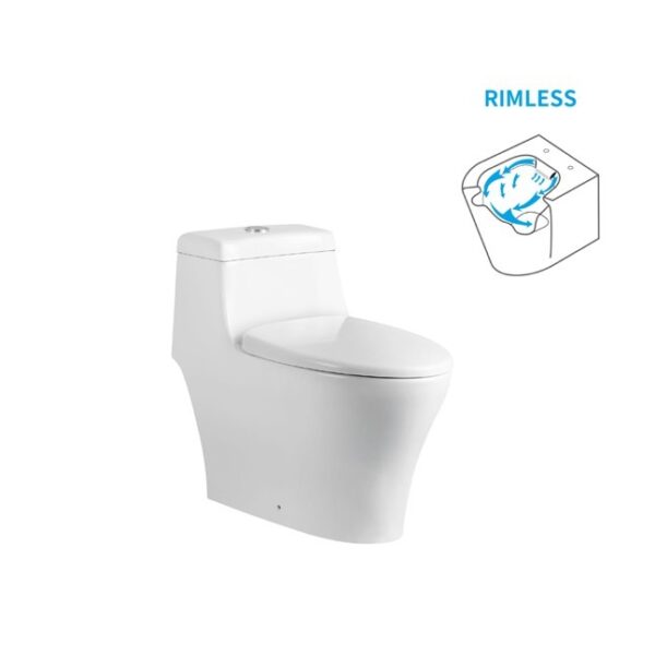 TIARA WC-520 ONE-PIECE WATER CLOSET + UREA SEAT COVER (RIMLESS)