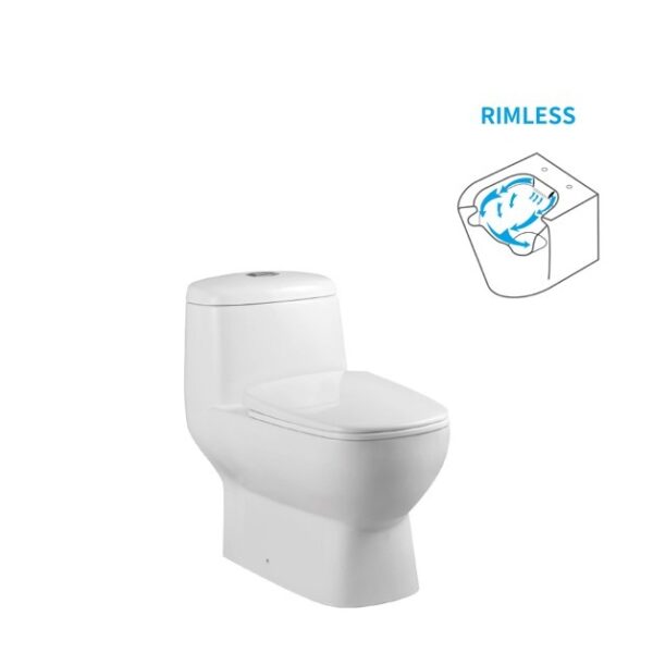 TIARA WC-522 WATER CLOSET + UREA SEAT COVER (RIMLESS)