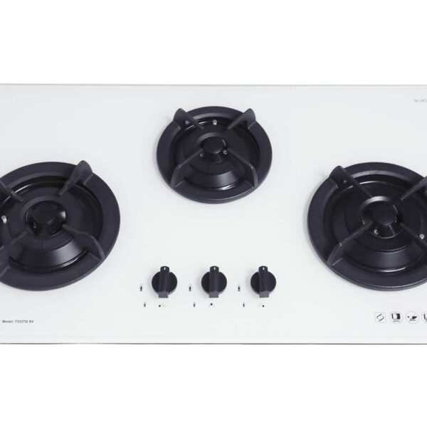 TECNO T333TGSV 90cm GLASS COOKER HOB - OPTIC WHITE