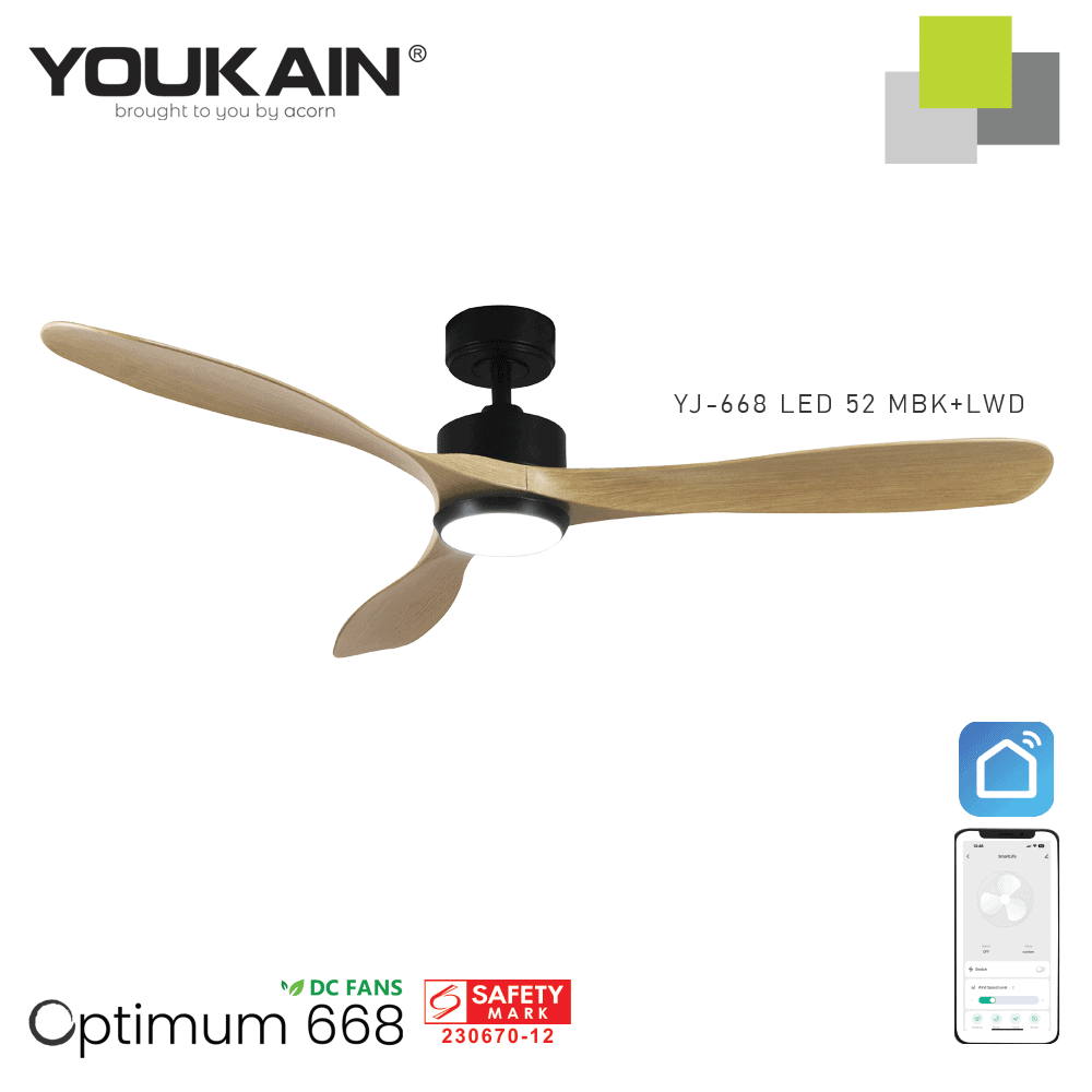YJ-668 LED 52 MBK+LWD